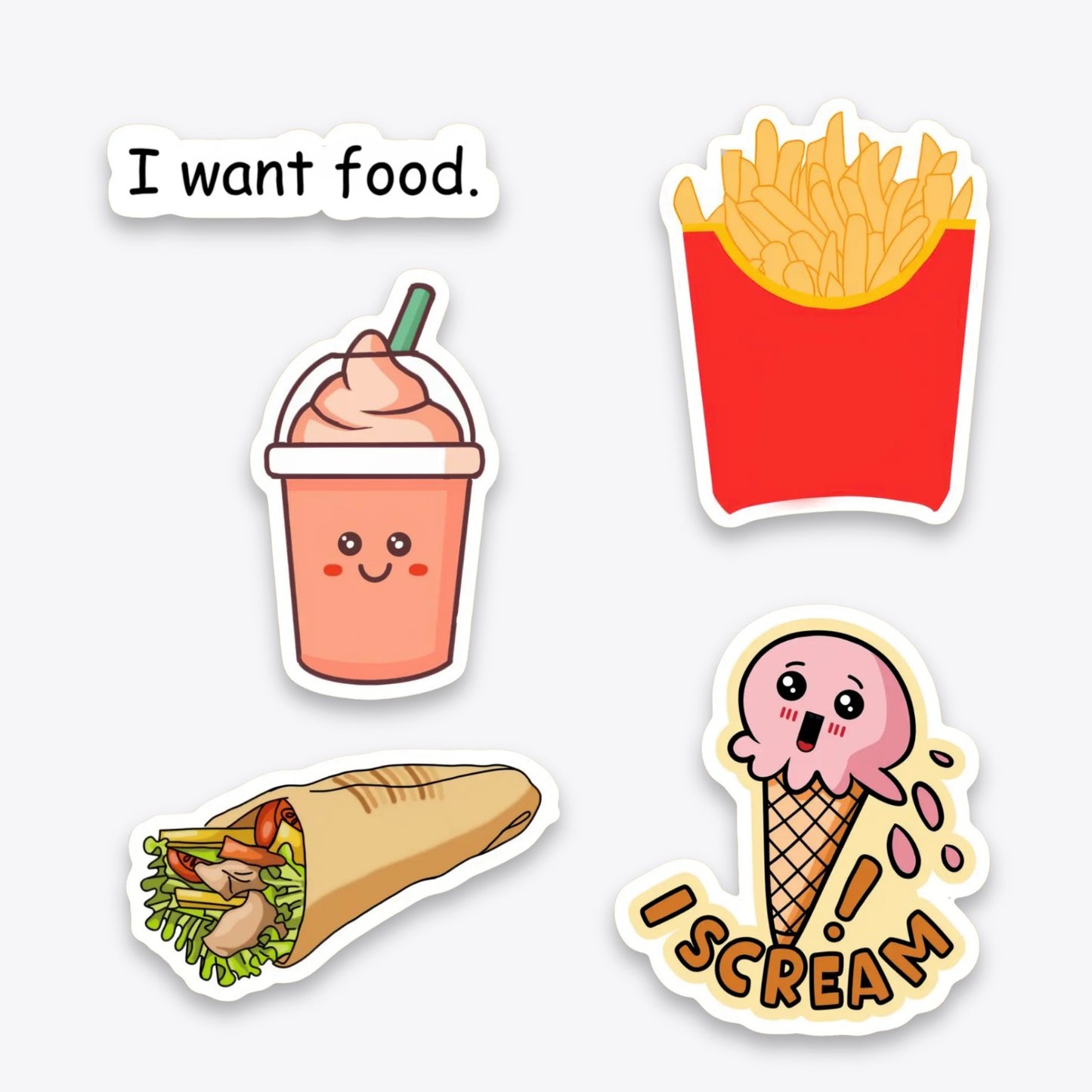 Kawaii Food Lovers Sticker Pack